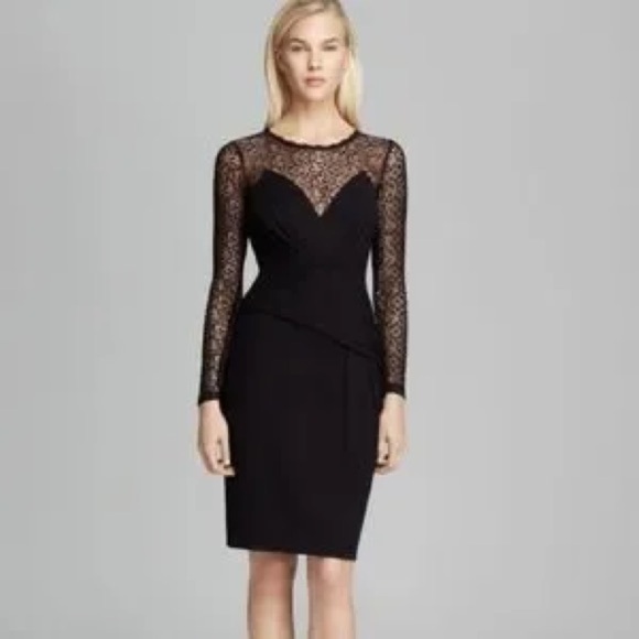 adelyn rae black lace dress Evana Dress Black Halter Ponte Midi Dress Split main image 1